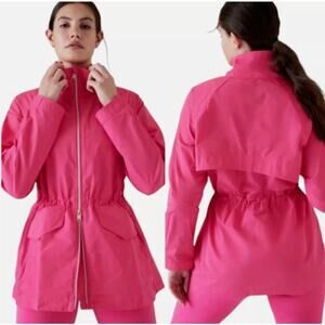 Athleta Westerly Long Sleeve Full Zip Windbreaker Jacket Pink Women's Size 2X
